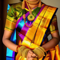 Which fabrics best suit a simple saree look?