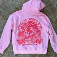 Pink Palm Puff Hoodie