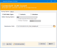CubexSoft OLM to PST Converter
