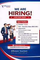 Efficient Tourism is hiring Sales Executive in Dubai